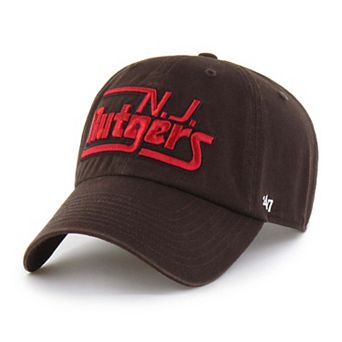 Men's '47 Brown Rutgers Scarlet Knights Vault Clean Up Adjustable Hat