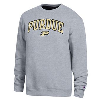 Men's Champion Heather Gray Purdue Boilermakers Arch Sweatshirt