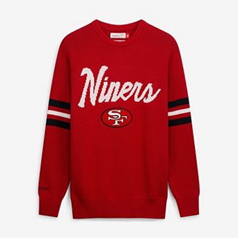 Men's Mitchell & Ness Scarlet San Francisco 49ers Head Coach Sweater