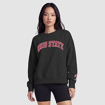 Women's Champion Black/Scarlet Ohio State Buckeyes Sweatshirt