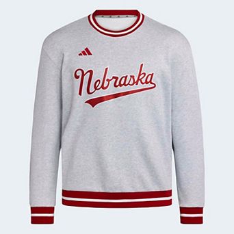 Men's adidas Gray Nebraska Huskers Dugout Collection Sweatshirt