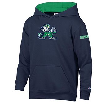Youth Champion Navy/Green Notre Dame Fighting Irish Volume Fleece Hoodie