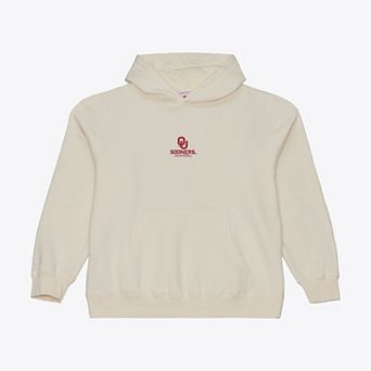 Men's Mitchell & Ness Cream Oklahoma Sooners Core Icon Fleece Hoodie