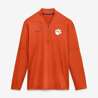 Men's Nike Orange Clemson Tigers 2026 Sideline Midweight Half-Zip Dri-FIT Pullover
