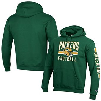 Men's Champion Green Green Bay Packers Powerblend Hoodie