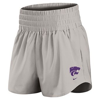 Women's Nike Gray Kansas State Wildcats Ultra Dri-FIT High-Rise Shorts