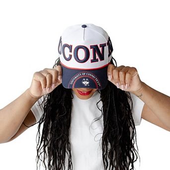 Women's Gameday Social White/Navy UConn Huskies Five-Panel Rope Away Adjustable Hat