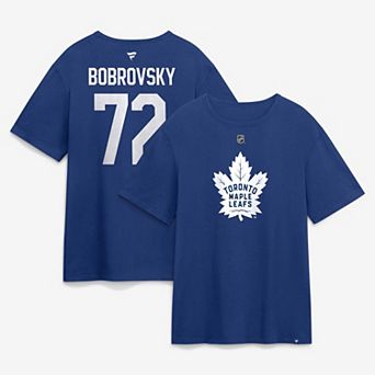 Men's Fanatics Sergei Bobrovsky Blue Toronto Maple Leafs Authentic Stack Name & Number T-Shirt
