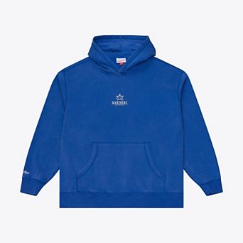 Men's Mitchell & Ness Royal Seattle Mariners Core Essentials Fleece Hoodie