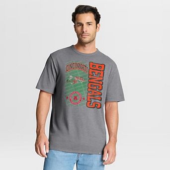 Men's Fanatics Heather Gray Cincinnati Bengals Tribute Direct Handoff Tri-Blend T-Shirt