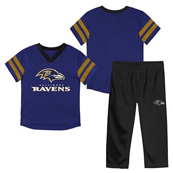 Toddler Outerstuff Purple/Black Baltimore Ravens Red Zone Jersey Top & Pants Set