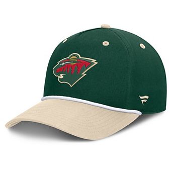 Men's Fanatics Green/Cream Minnesota Wild Fundamental Power Play A-Frame Adjustable Hat