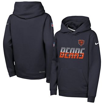 Youth Nike Navy Chicago Bears Sideline Dri-FIT Hoodie