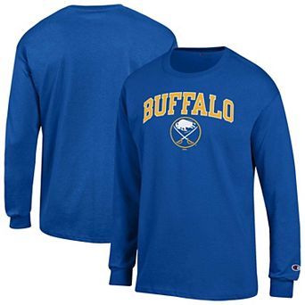 Men's Champion Royal Buffalo Sabres Jersey Long-Sleeve T-Shirt