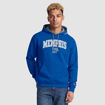 Men's Champion Royal/Heather Gray Memphis Tigers Contrast Hoodie