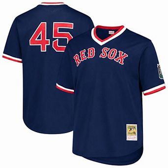 Men's Mitchell & Ness Pedro Martinez Navy Boston Red Sox Big & Tall Cooperstown Mesh Batting Practice Jersey