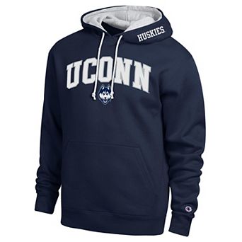 Men's Champion Navy UConn Huskies Arch Tackle Twill Hoodie
