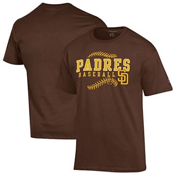 Men's Champion Brown San Diego Padres Baseball T-Shirt