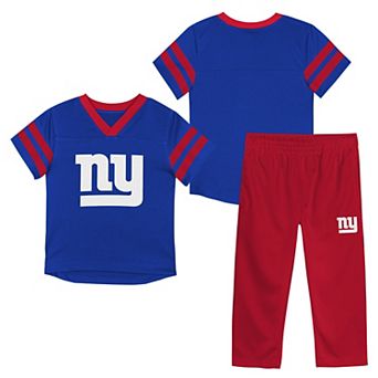 Toddler Outerstuff Blue/Red New York Giants Red Zone Jersey Top & Pants Set