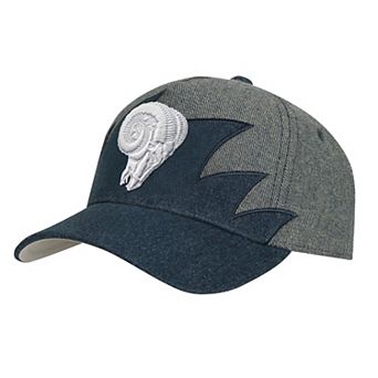 Youth Mitchell & Ness Denim Los Angeles Rams Sharktooth Pro Pinch Adjustable Hat