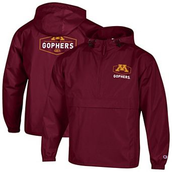 Men's Champion Maroon Minnesota Golden Gophers Delay Packable Half-Zip Jacket