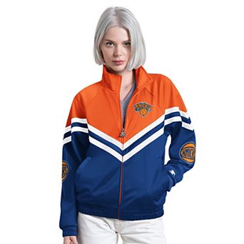 Women's Starter Blue New York Knicks Fan Club Full-Zip Track Jacket