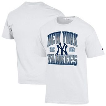 Men's Champion White New York Yankees Team Name T-Shirt