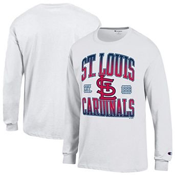 Men's Champion White St. Louis Cardinals Jersey Long Sleeve T-Shirt