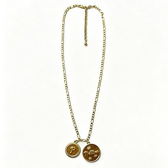 LUV AJ Philadelphia Phillies Double Coin Logo Necklace