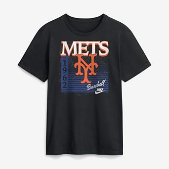 Men's Nike Black New York Mets Cooperstown Logo T-Shirt