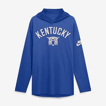 Men's Nike Royal Kentucky Wildcats Legacy Arch Tri-Blend Long Sleeve Hooded T-Shirt