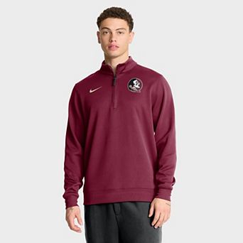 Men's Nike Garnet Florida State Seminoles Coaches Premium Dri-FIT Half-Zip Pullover