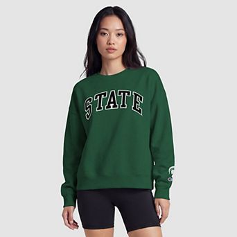 Women's Champion Green/Black Michigan State Spartans Sweatshirt