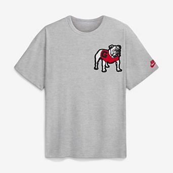 Men's Nike Heather Gray Georgia Bulldogs Legacy Logo Max90 T-Shirt