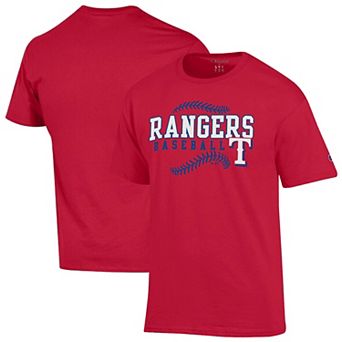 Men's Champion Red Texas Rangers Baseball T-Shirt