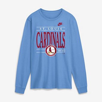 Men's Nike Light Blue St. Louis Cardinals Cooperstown Graphic Long Sleeve T-Shirt