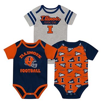 Newborn Outerstuff Navy Illinois Fighting Illini Star Player Three-Piece Bodysuit Set