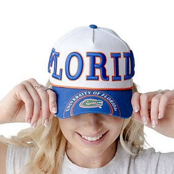 Women's Gameday Social White/Royal Florida Gators Five-Panel Rope Away Adjustable Hat