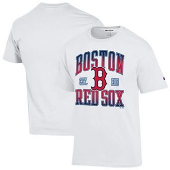 Men's Champion White Boston Red Sox Team Name T-Shirt