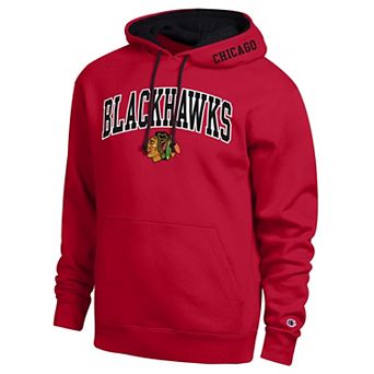 Men's Champion Red Chicago Blackhawks Contrast Hoodie