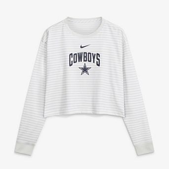 Women's Nike White Dallas Cowboys Loose Fit Crop Top