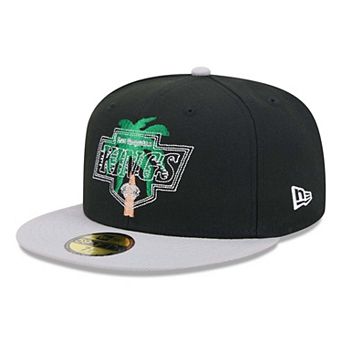 Men's New Era Black/Gray Los Angeles Kings City Icon Stitched Overlay 59FIFTY Fitted Hat