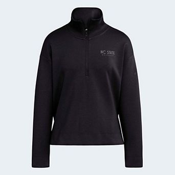 Women's adidas Black NC State Wolfpack Soft Lux Quarter-Zip Top