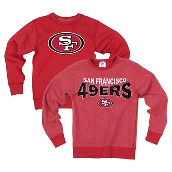 Youth Wes & Willy Scarlet San Francisco 49ers Reversible Fleece Sweatshirt