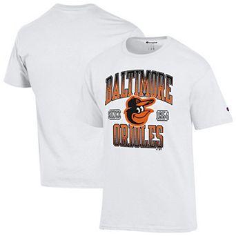 Men's Champion White Baltimore Orioles Team Name T-Shirt