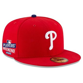 Men's New Era Red Philadelphia Phillies 2026 Players' Weekend Authentic Collection 59FIFTY Fitted Hat