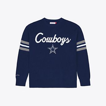 Men's Mitchell & Ness Navy Dallas Cowboys Head Coach Sweater