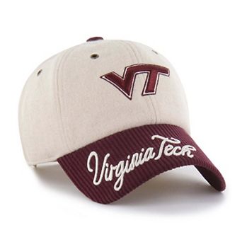 Women's '47 White/Maroon Virginia Tech Hokies Rope Script Clean Up Adjustable Hat