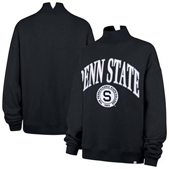 Women's '47 Navy Penn State Nittany Lions Mock Neck Sweatshirt