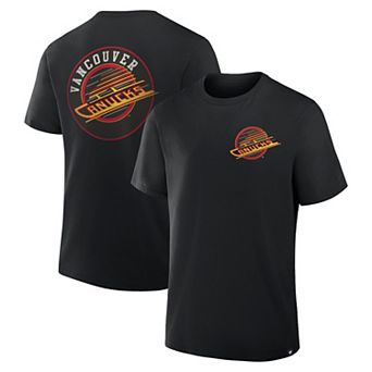 Men's Fanatics Black Vancouver Canucks Legacy Cross Check T-Shirt